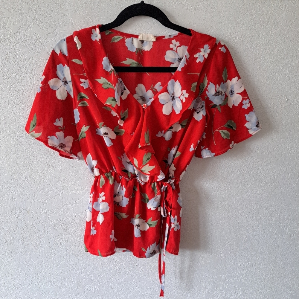 Sienna Sky Red Floral Blouse